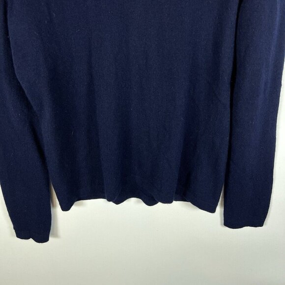 Lauren Ralph Lauren Merino Wool Cashmere Angora Rabbit Sweater Size L Blue Soft - Picture 4 of 7